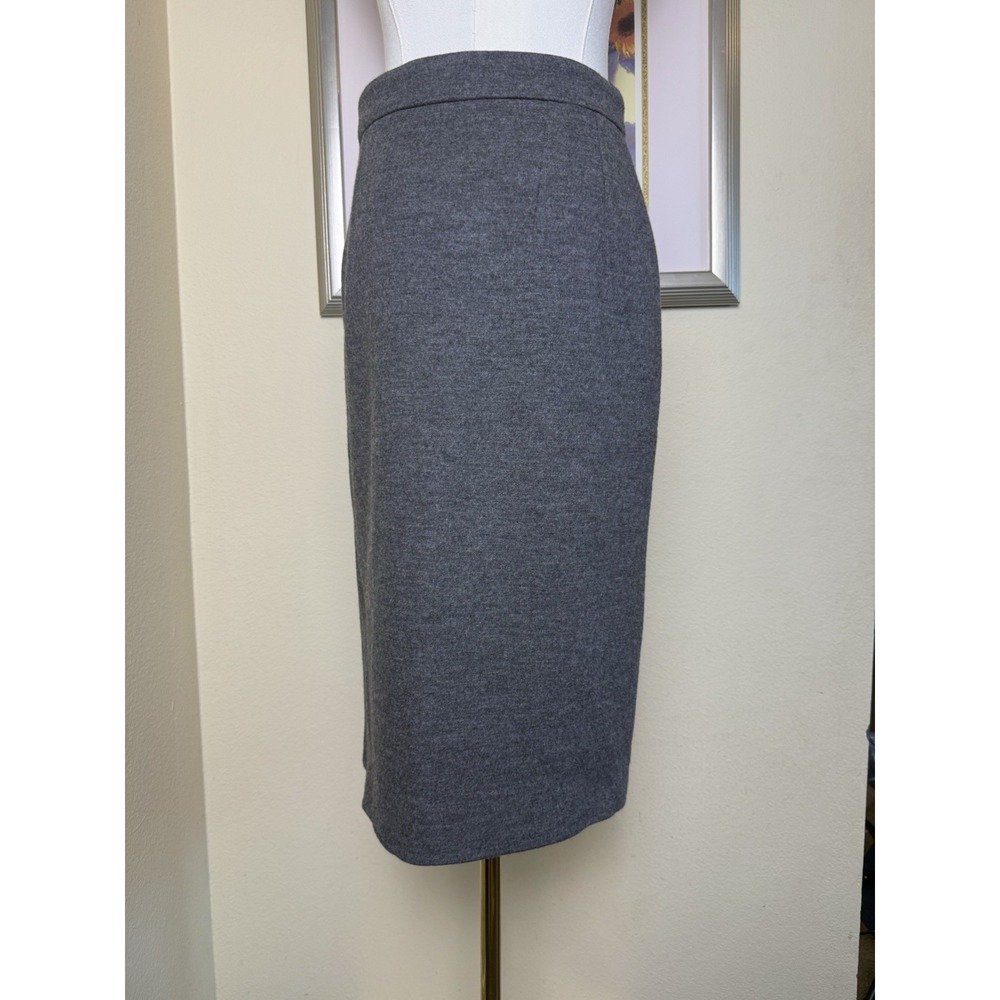 Gucci Pencil Skirt Wool Cashmere Knee Length Lined | Gray | Size IT 38 US XS - Picture 2 of 10